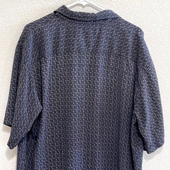 Pronto Uomo 100% SILK Men Black Button Down Shirt Size XXL - Picture 7 of 11